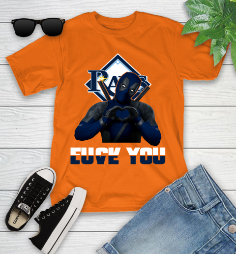 MLB Tampa Bay Rays Deadpool Love You Fuck You Baseball Sports Youth T-Shirt 9