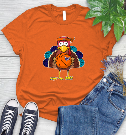 Charlotte Hornets Turkey thanksgiving day Women's T-Shirt 4
