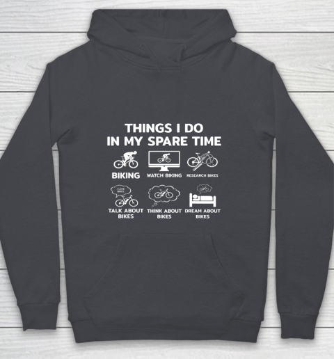 Things I Do In My Spare Time Mountain Bike Biking Funny Gift Youth Hoodie 5