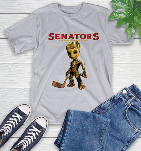 Ottawa Senators NHL Hockey Groot Marvel Guardians Of The Galaxy T-Shirt 6