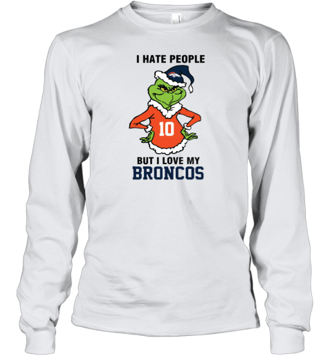 I Hate People But I Love My Broncos Denver Broncos NFL Teams Youth Long Sleeve