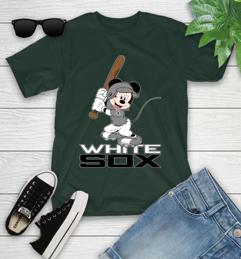 MLB Baseball Chicago White Sox Cheerful Mickey Mouse Shirt Youth T-Shirt 5