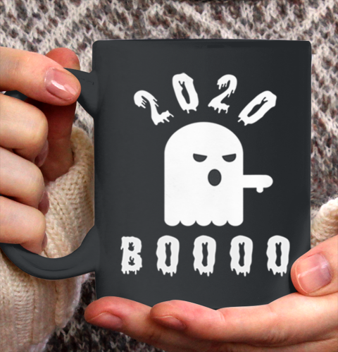 Ghost Boo 2020 Thumbs Down Funny Halloween Ceramic Mug 11oz
