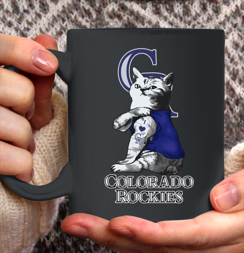 MLB Baseball My Cat Loves Colorado Rockies Ceramic Mug 11oz 2