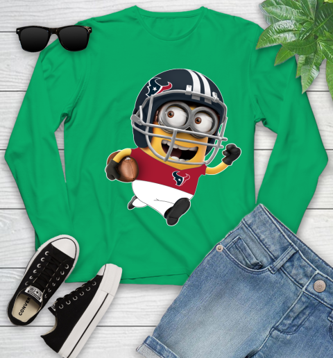 NFL Houston Texans Minions Disney Football Sports Youth Long Sleeve 6