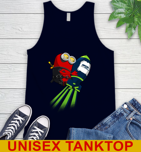 NFL Football Seattle Seahawks Deadpool Minion Marvel Shirt Tank Top 3 NFL Football Seattle Seahawks Deadpool Minion Marvel Shirt Tank Top - Image 3