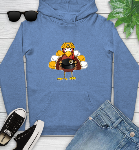 Boston Bruins Turkey Thanksgiving Day Youth Hoodie 12