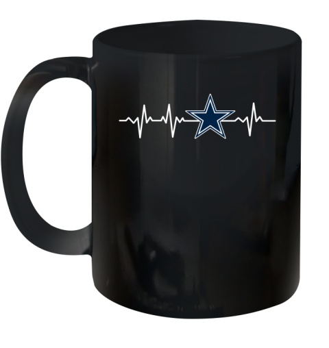 Dallas Cowboys NFL Football Heart Beat Shirt Ceramic Mug 11oz