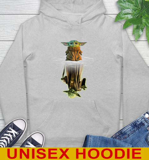 Mandalorian Baby Yoda star wars water reflection Hoodie 6