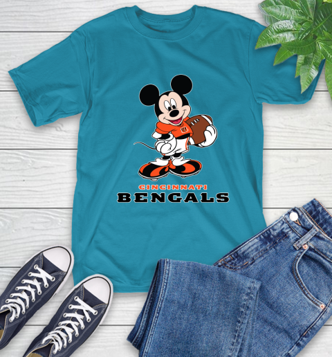 NFL Football Cincinnati Bengals Cheerful Mickey Mouse Shirt T-Shirt 9