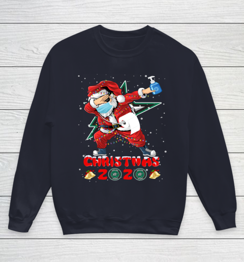 Dallas Stars Funny Santa Claus Dabbing Christmas 2020 NHL Youth Sweatshirt 2