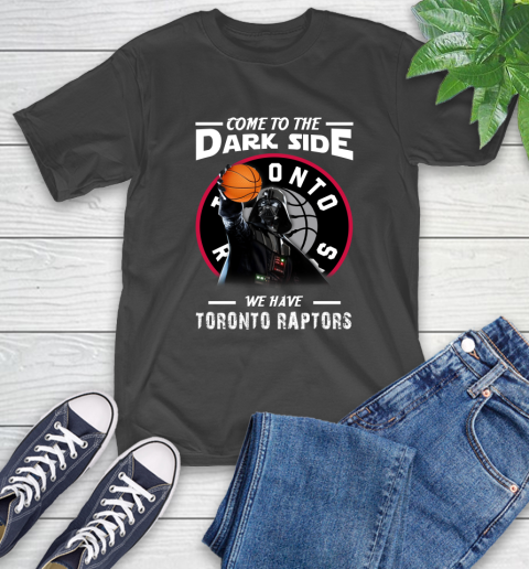 NBA Come To The Dark Side We Have Toronto Raptors Star Wars Darth Vader Basketball T-Shirt