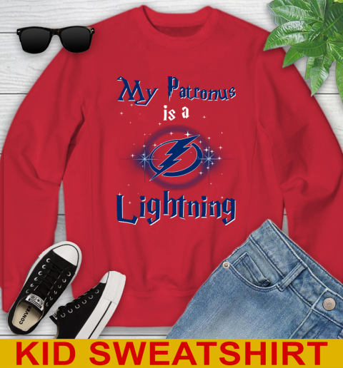 NHL Hockey Harry Potter My Patronus Is A Tampa Bay Lightning Youth Sweatshirt 7