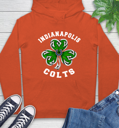 NFL Indianapolis Colts Three Leaf Clover St Patrick's Day Football Sports Hoodie 4
