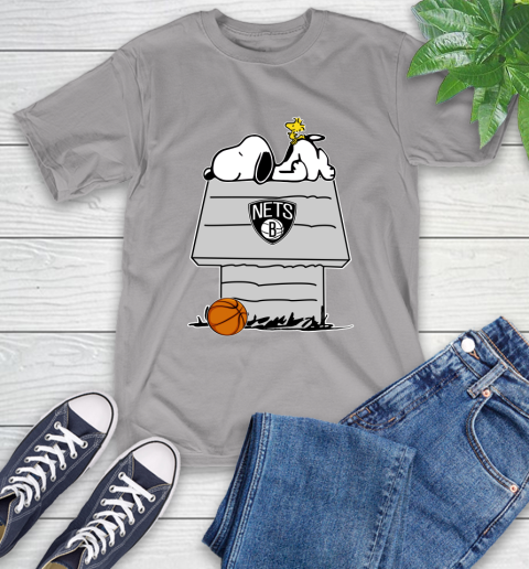 Brooklyn Nets NBA Basketball Snoopy Woodstock The Peanuts Movie T-Shirt 6