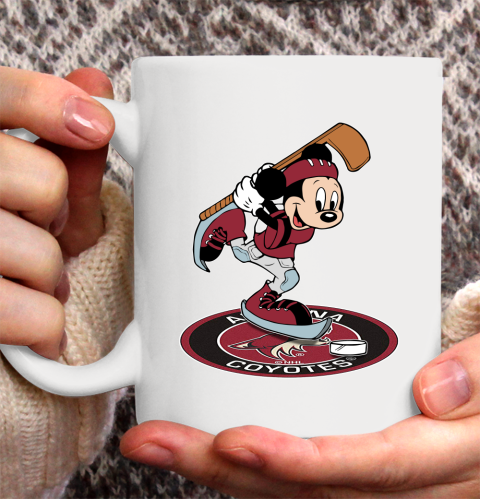 NHL Hockey Arizona Coyotes Cheerful Mickey Disney Shirt Ceramic Mug 15oz 2