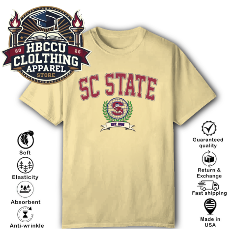 xwzf bulldog south carolina state university hbcu classic t shirt 2 front yellow haze HBCU Clothing Apparel