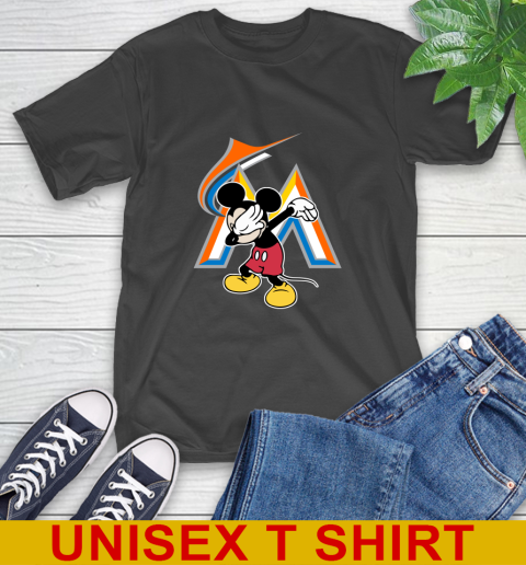 Miami Marlins MLB Baseball Dabbing Mickey Disney Sports T-Shirt 2