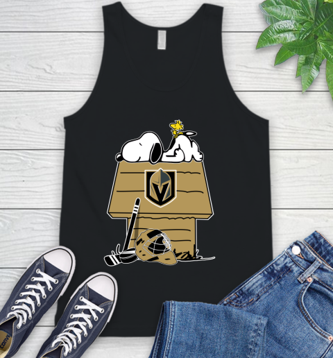 Vegas Golden Knights NHL Hockey Snoopy Woodstock The Peanuts Movie Tank Top 2