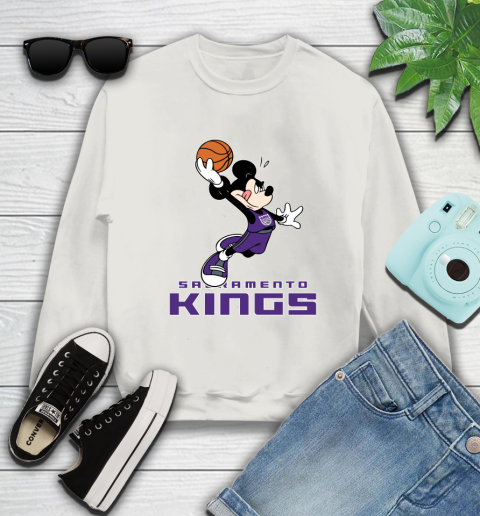 NBA Basketball Sacramento Kings Cheerful Mickey Mouse Shirt Sweatshirt 12