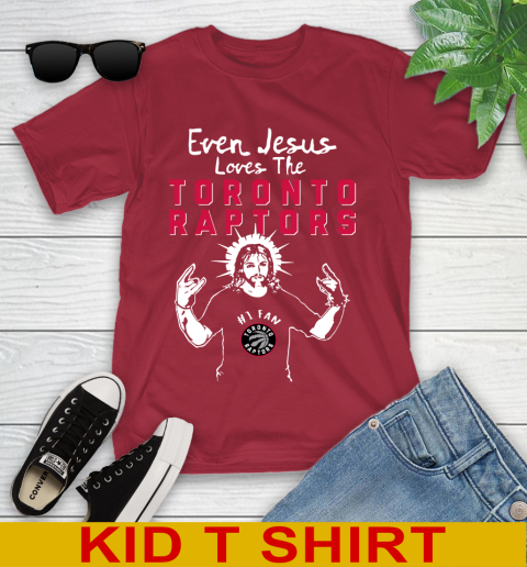 Toronto Raptors NBA Basketball Even Jesus Loves The Raptors Shirt Youth T-Shirt 12