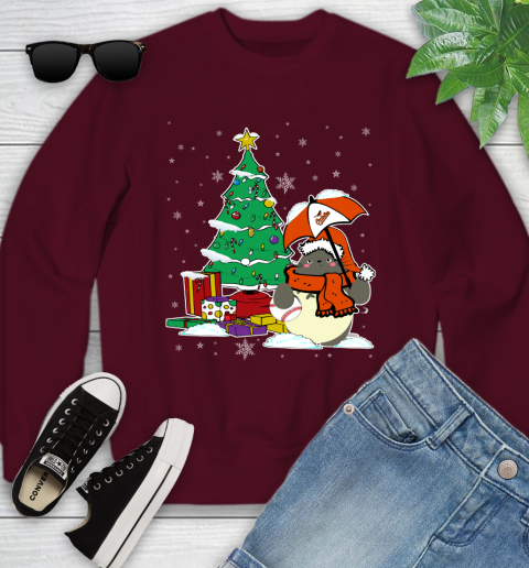 Baltimore Orioles MLB Baseball Cute Tonari No Totoro Christmas Sports Youth Sweatshirt 4