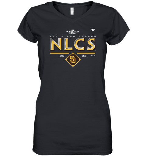 NLCS San Diego Padres 2022 Division Series Winner Locker Room Women's V-Neck T-Shirt