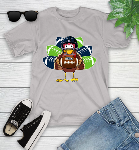 Seattle Seahawks Turkey Thanksgiving Day Youth T-Shirt 12