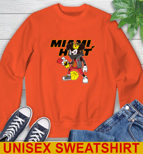 Miami Heat NBA Basketball Mickey Peace Sign Sports Sweatshirt 4