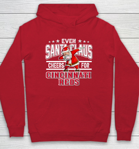 Cincinnati Reds Even Santa Claus Cheers For Christmas MLB Hoodie 7