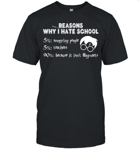 Reasons Why I Hate School It Isn't Hogwarts Harry Potter Shirts
