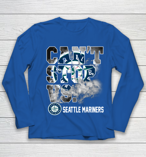 MLB Seattle Mariners Baseball Can't Stop Vs Mariners Youth Long Sleeve 7