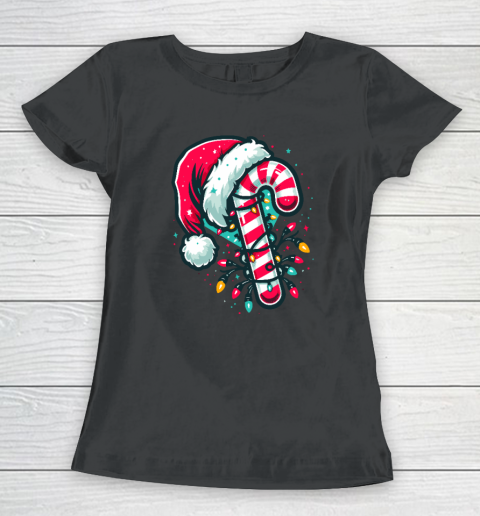 Candy Cane Crew Christmas Lights Family Matching Xmas Women's T-Shirt