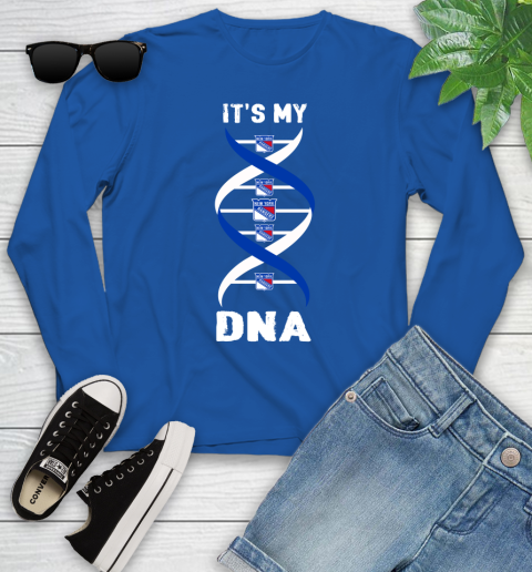 New York Rangers NHL Hockey It's My DNA Sports Youth Long Sleeve 10