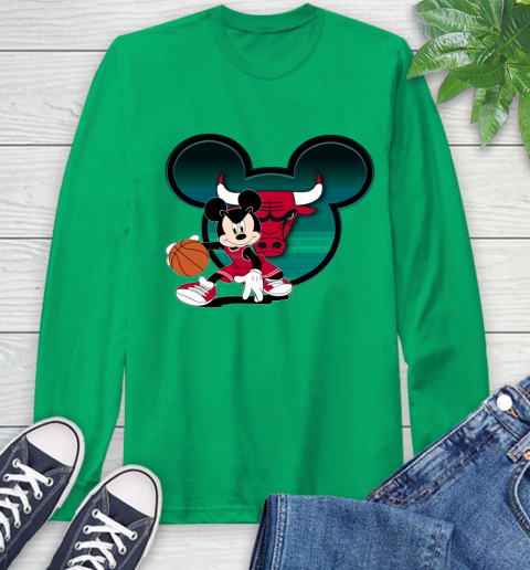 NBA Chicago Bulls Mickey Mouse Disney Basketball Long Sleeve T-Shirt 7