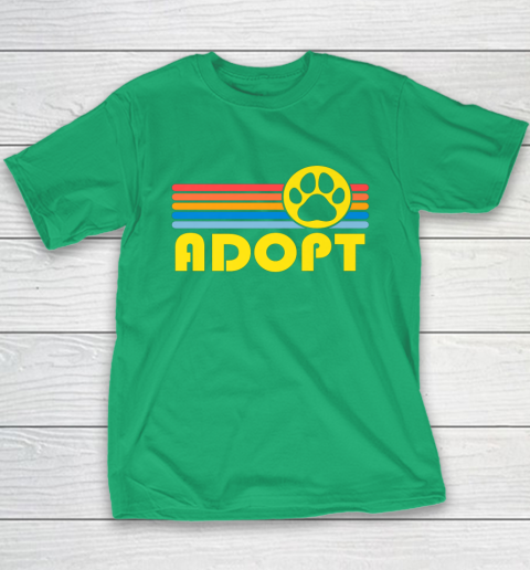Rescue Animal Adoption Adopt Cat or Dog Vintage Retro Sunset Youth T-Shirt 3