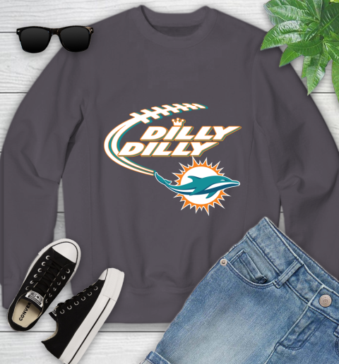 NFL Miami Dolphins Dilly Dilly Football Sports Youth Sweatshirt 6