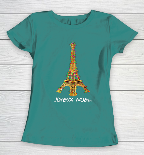 Joyeux Noel French Merry Christmas Eiffel Tower Women's T-Shirt 10