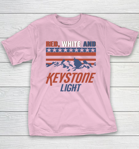 Red White And Keystone Light 4th Of July Youth T-Shirt 6