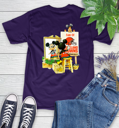 NFL Football Cleveland Browns Mickey Drawing Shirt 85