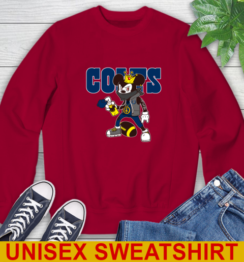 Indianapolis Colts NFL Football Mickey Peace Sign Sports Sweatshirt 7