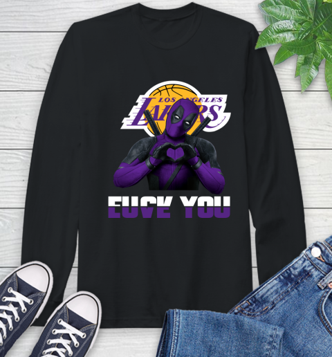 NBA Los Angeles Lakers Anh ấy ít tuổi hơn cô ấy Long Sleeve T-Shirt