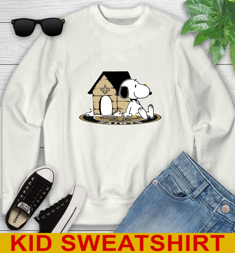 NFL Football New Orleans Saints Snoopy The Peanuts Movie Shirt Youth Sweatshirt
