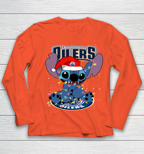 Edmonton Oilers NHL Hockey noel stitch Christmas Youth Long Sleeve 2