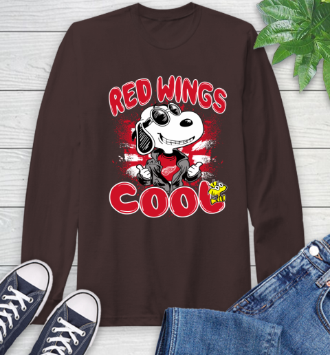 NHL Hockey Detroit Red Wings Cool Snoopy Shirt Long Sleeve T-Shirt 9 NHL Hockey Detroit Red Wings Cool Snoopy Shirt Long Sleeve T-Shirt - Image 9