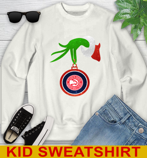 Atlanta Hawks Grinch Merry Christmas NBA Basketball Youth Sweatshirt