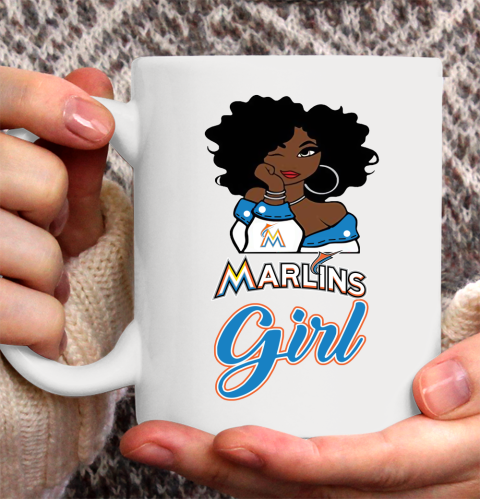 Miami Marlinss Girl MLB Ceramic Mug 11oz 2
