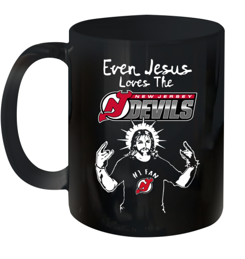 New Jersey Devils NHL Hockey Even Jesus Loves The Devils Shirt Ceramic Mug 11oz