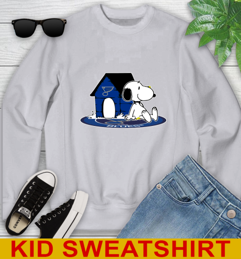 NHL Hockey St.Louis Blues Snoopy The Peanuts Movie Shirt Youth Sweatshirt 4
