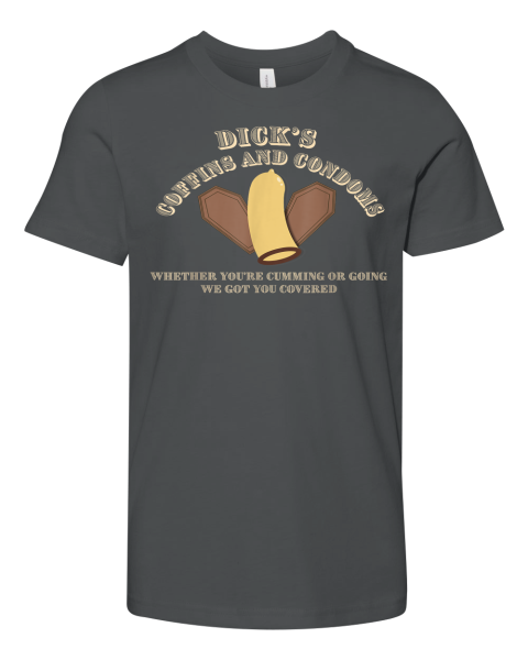 Dick's Coffins and Condoms Premium Youth T-shirt